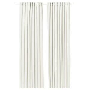 Gently Used IKEA Sanela Velvet White Curtains 55x98 - 1 Pair